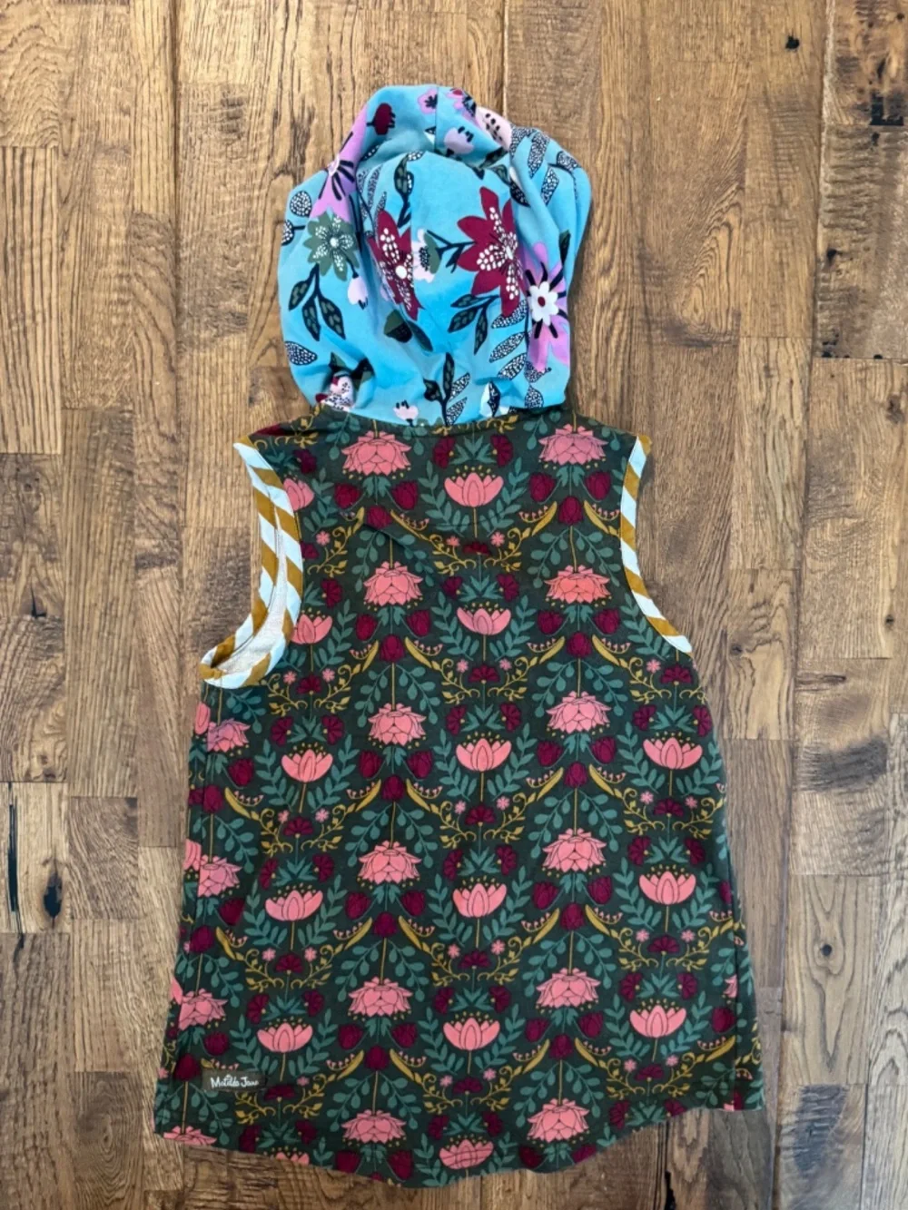 Matilda Jane Wander With Love Hooded Vest Floral Girls Size 8